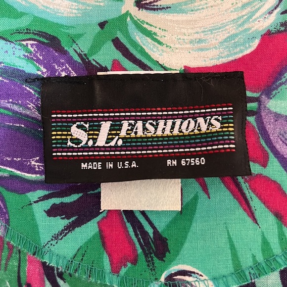 Vintage Colorful Floral Floral Dress - Picture 12 of 14